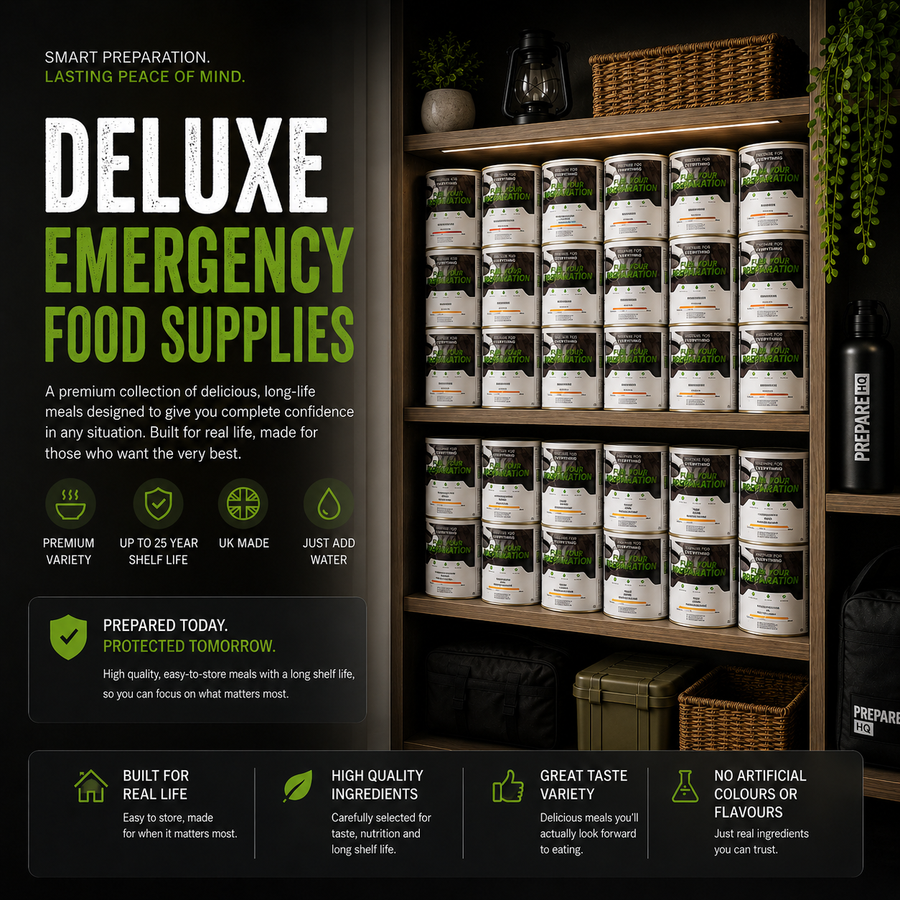 Deluxe emergency food supplies