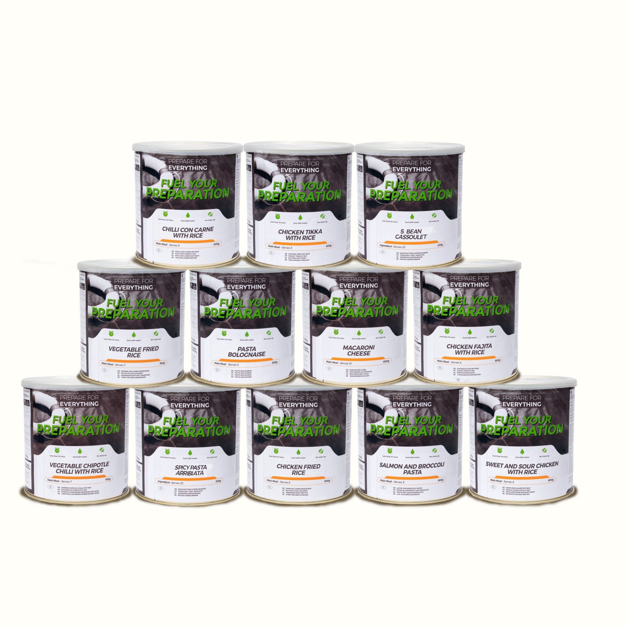 Individual Food Products - 25 Year Shelf Life Tins