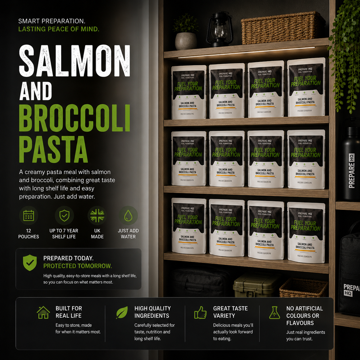 Salmon And Broccoli Pasta – Box of 12 Pouches
