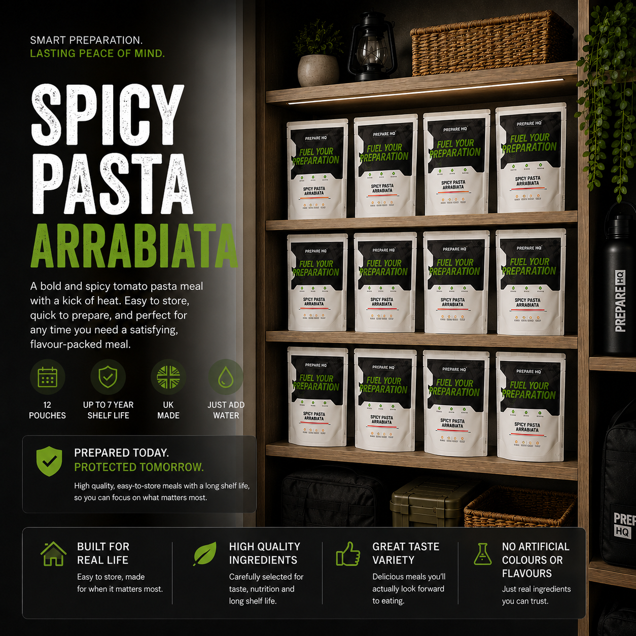 Spicy Pasta Arrabbiata – Box of 12 Pouches
