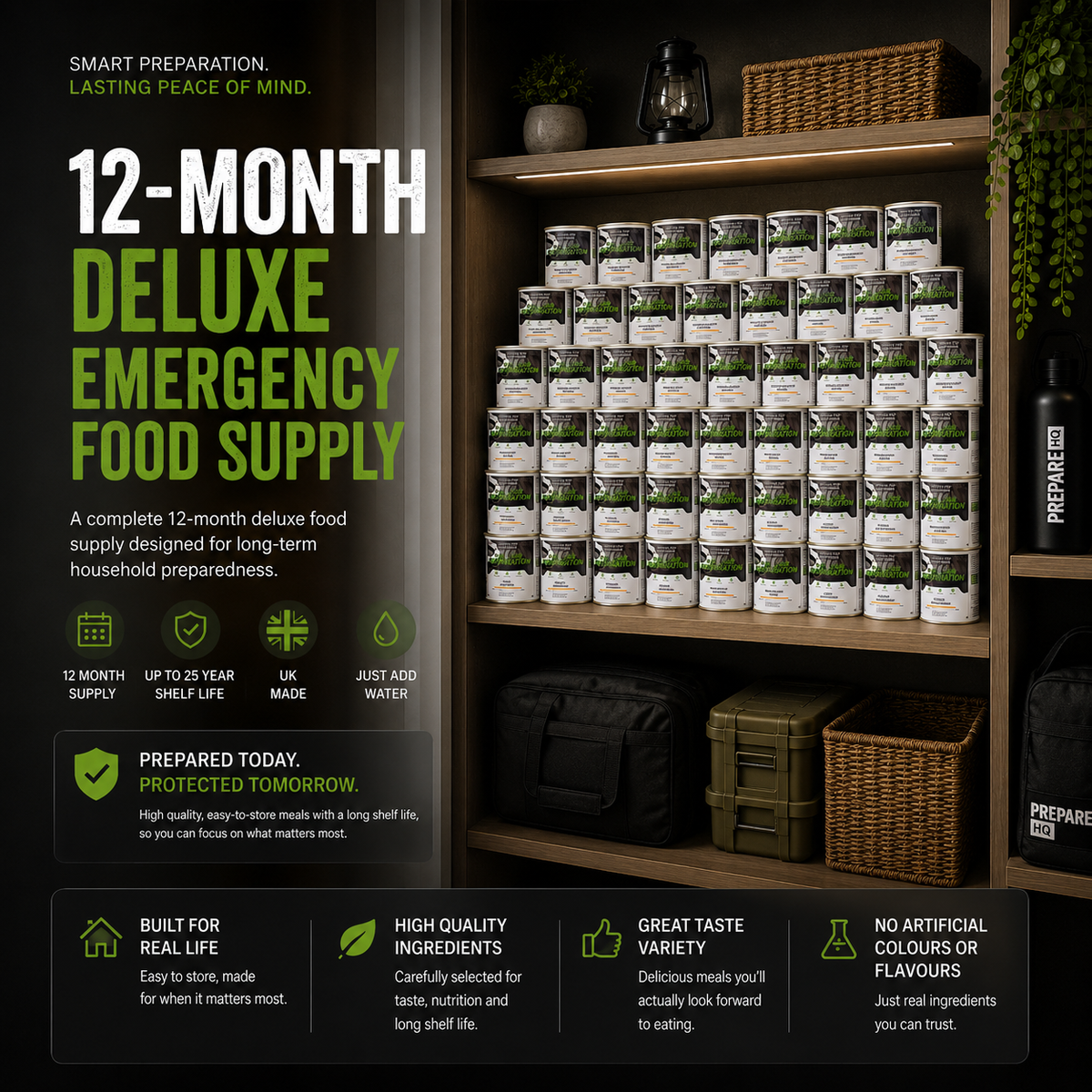12 Month Deluxe Emergency Food Supply – 1 Person