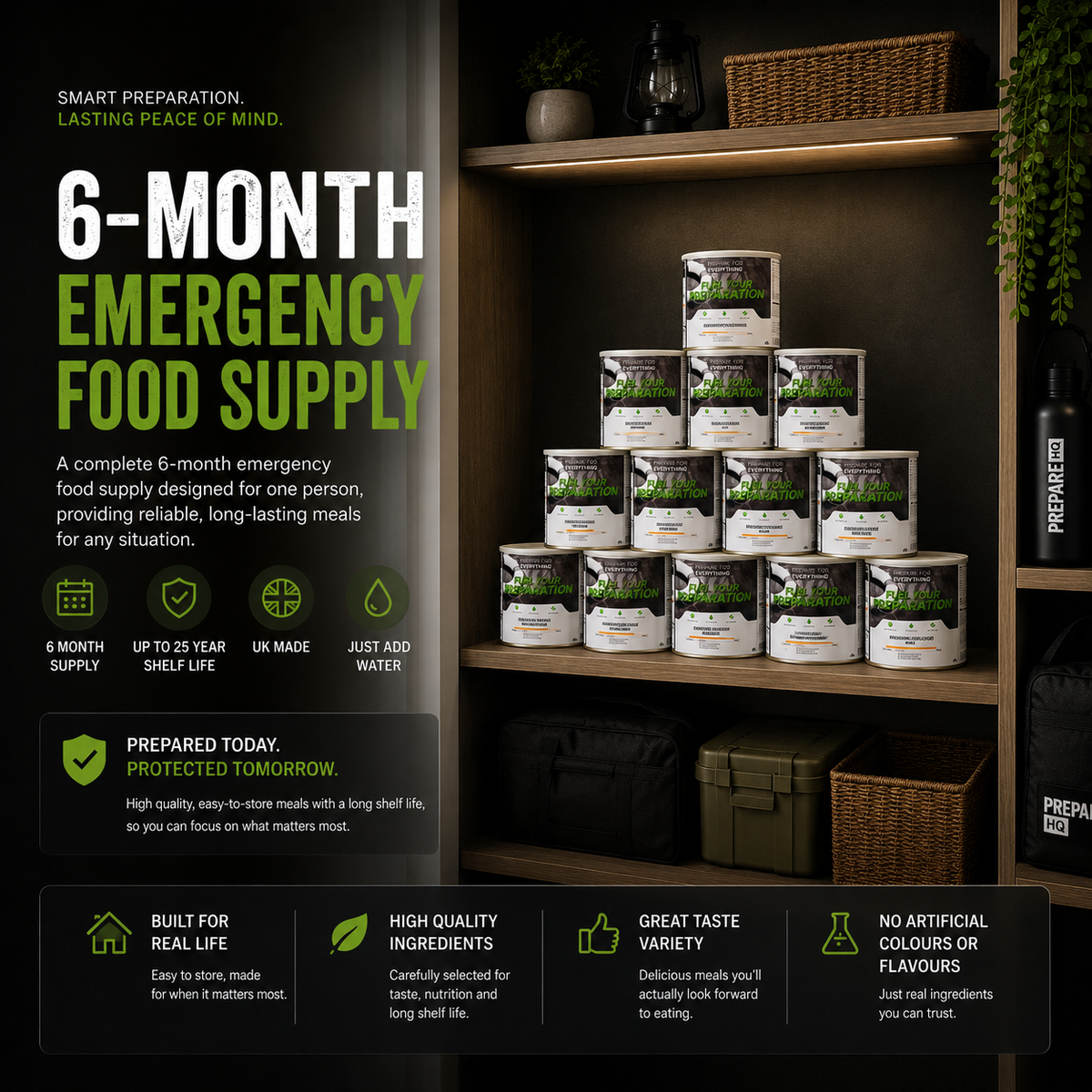6 Month Emergency Food Supply – 1 Person