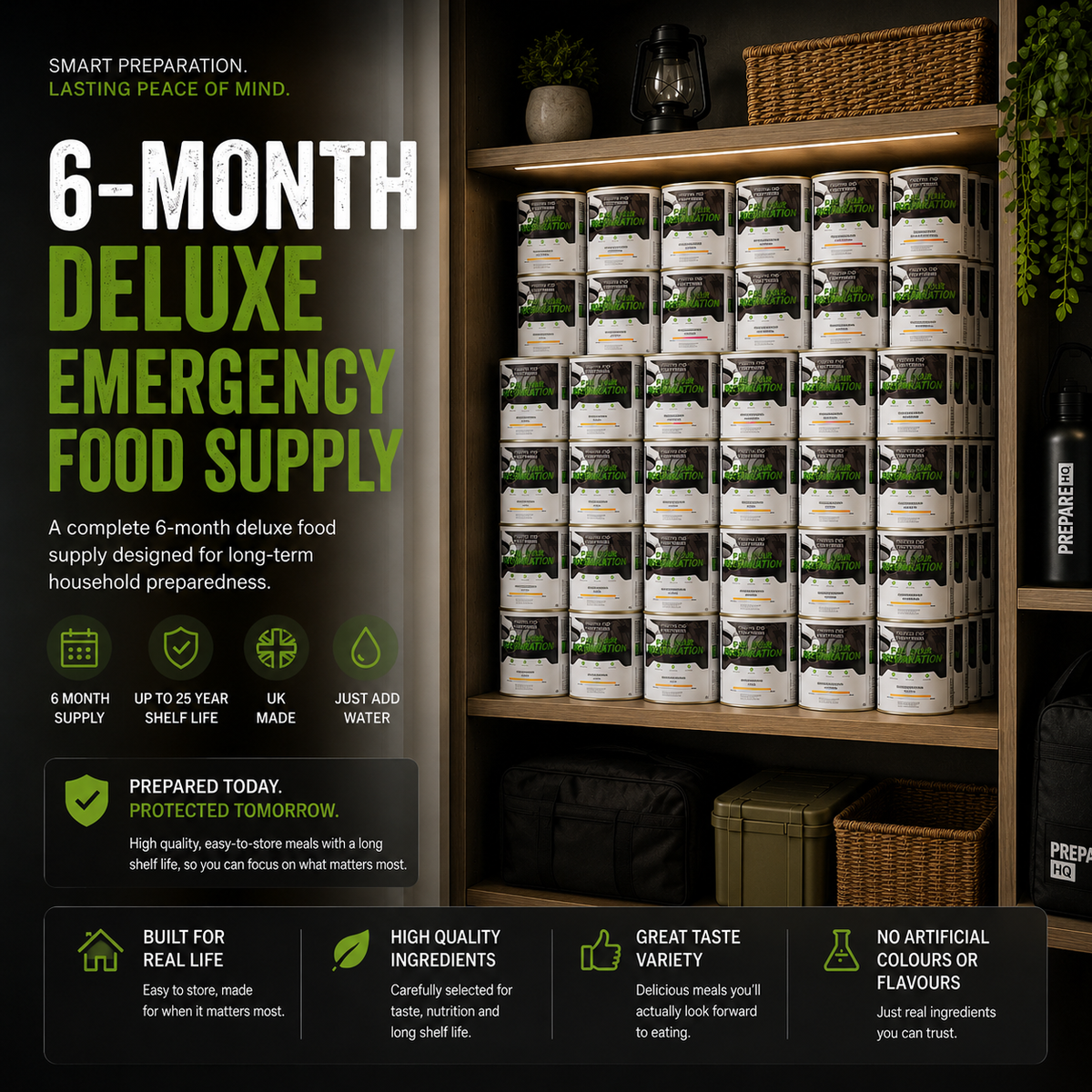 6 Month Deluxe Emergency Food Supply – 1 Person