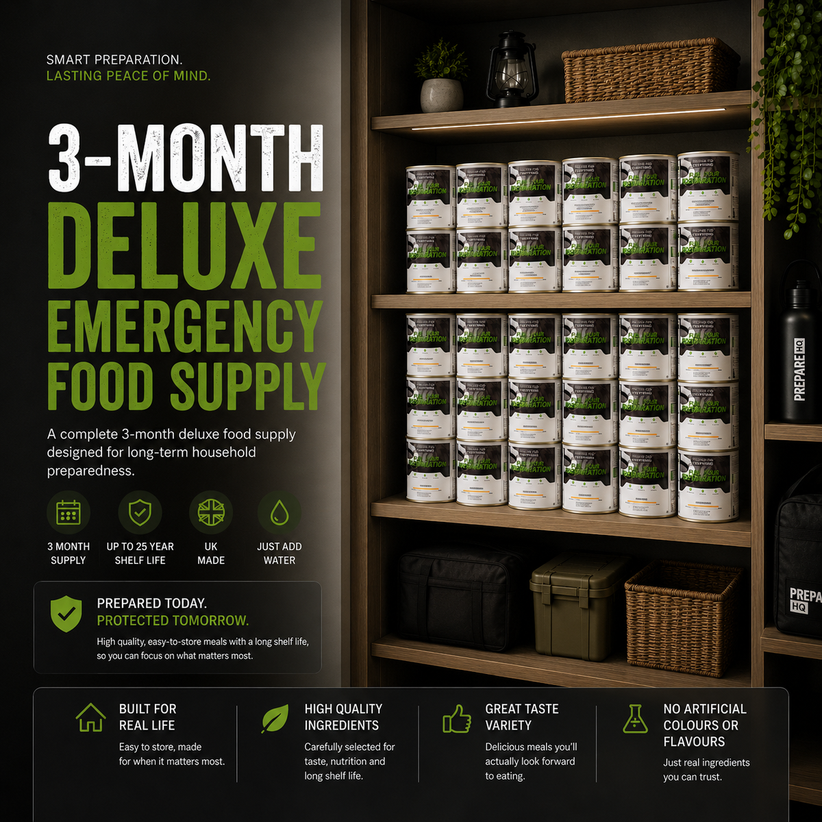3 Month Deluxe Emergency Food Supply – 1 Person