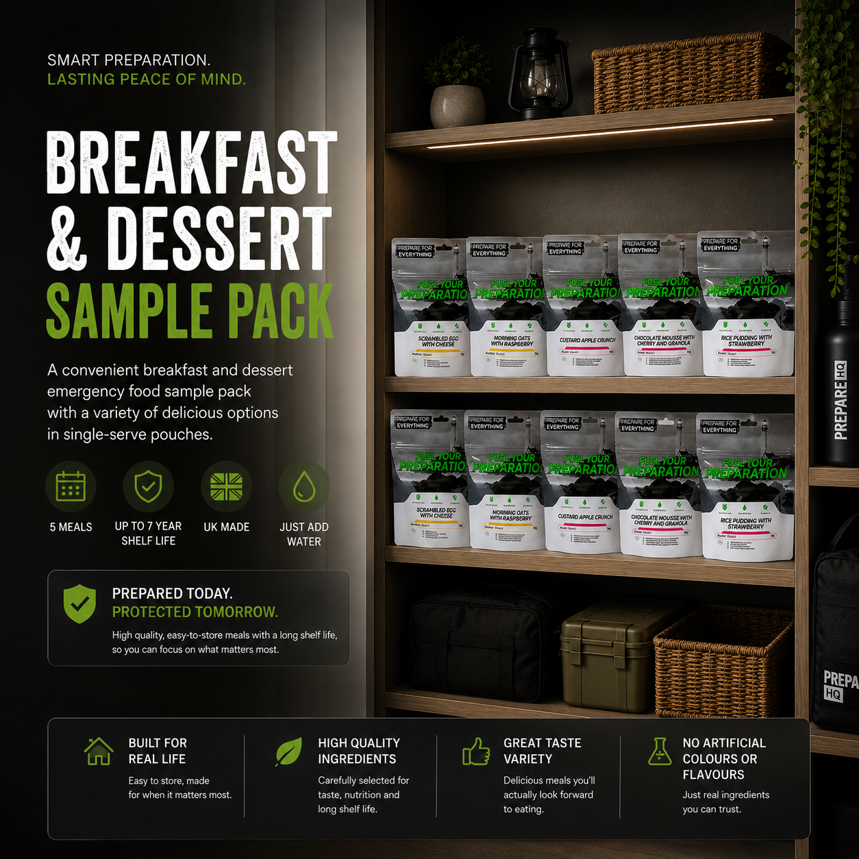 Breakfast And Dessert Emergency Food Sample Pack