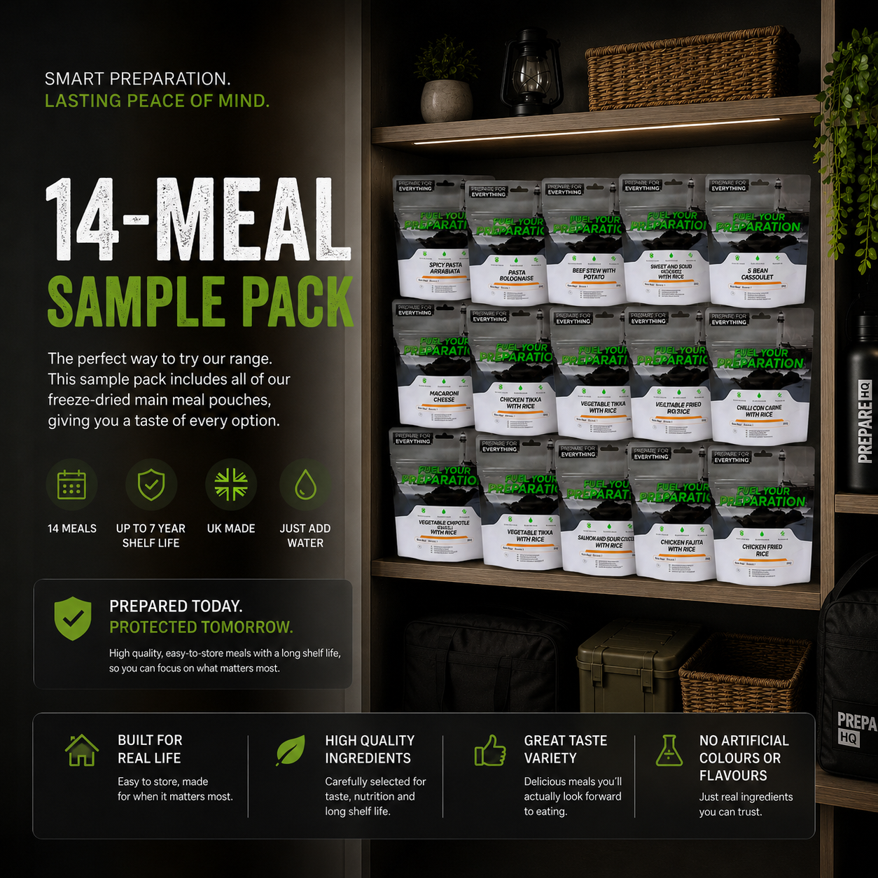 Emergency Food '14 Meal' Sample Pack