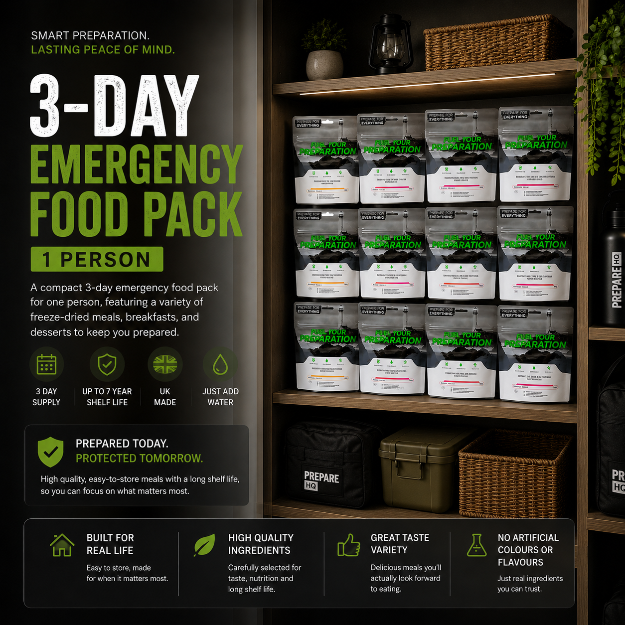 3 Day Emergency Food Pack – 1 Person