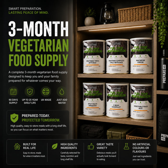 3 Month Vegetarian Emergency Food Supply – 1 Person
