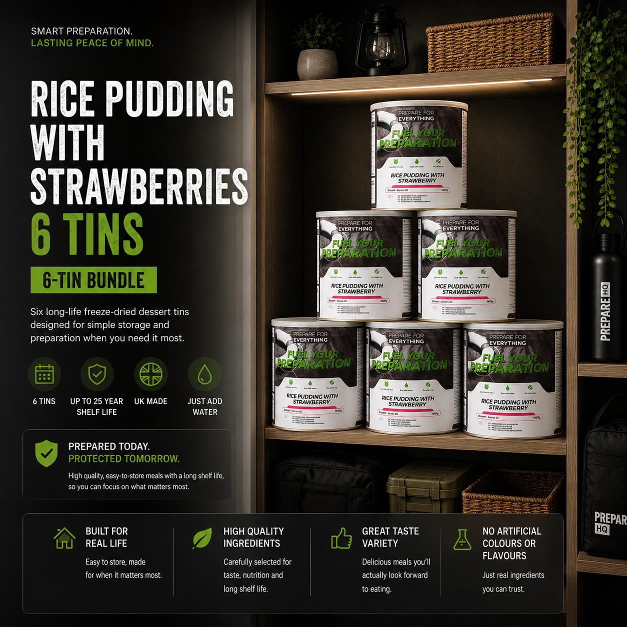 Rice Pudding With Strawberries – 6 Tins