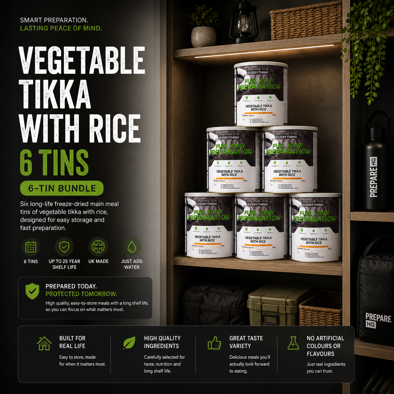 Vegetable Tikka With Rice – 6 Tins