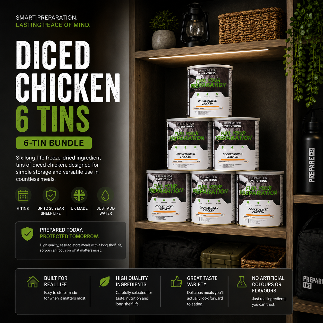 Diced Chicken – 6 Tins