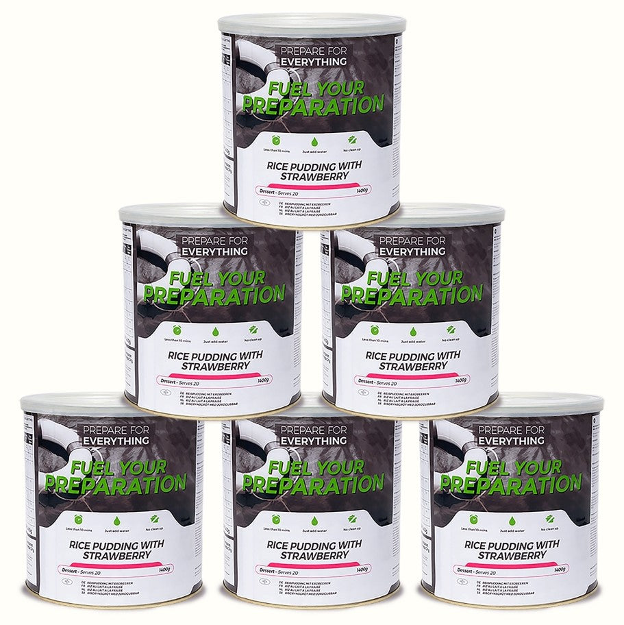 Fuel Your Preparation Rice Pudding With Strawberries (6 Tins)