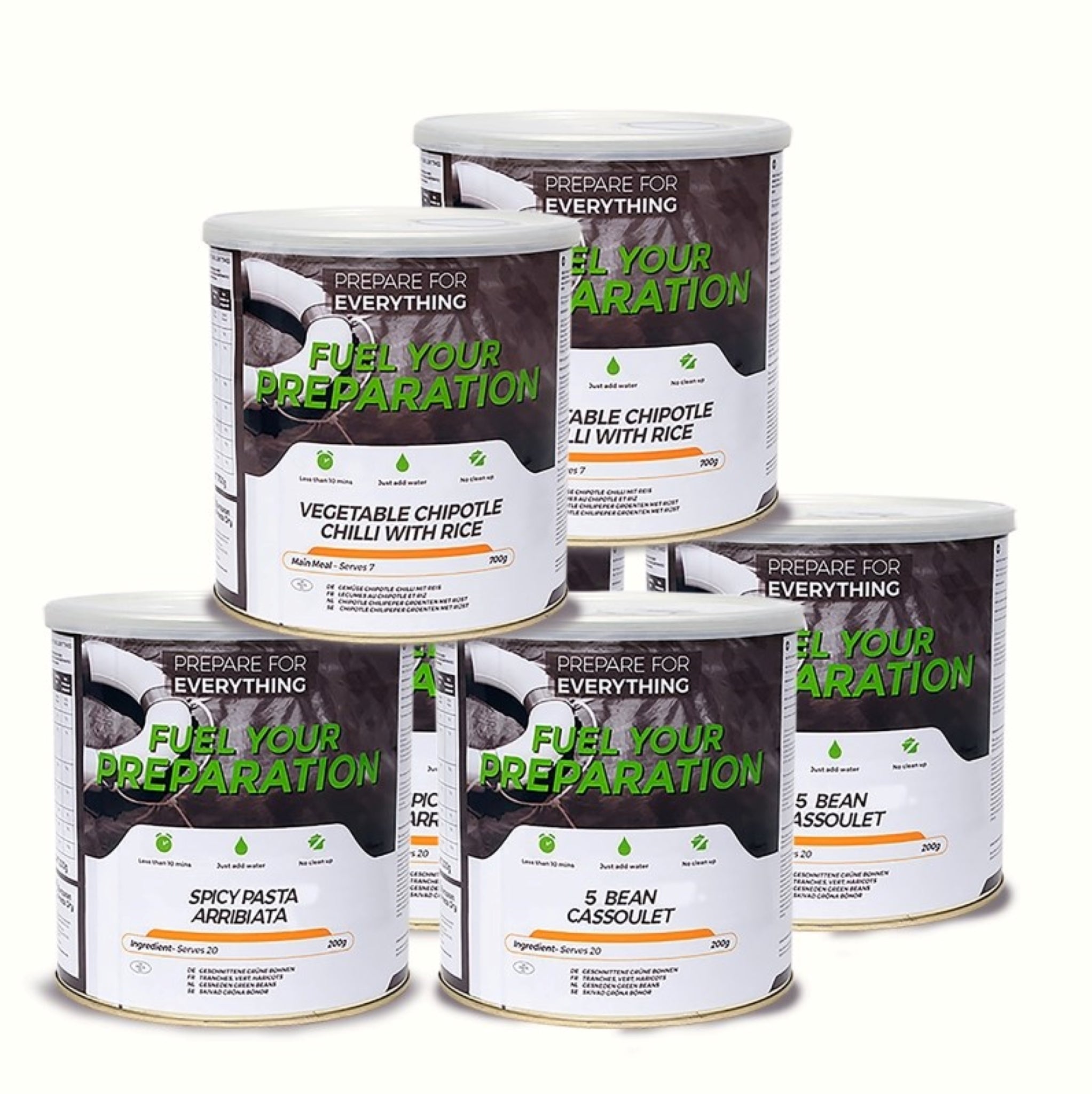 Vegan '6 Tin' Emergency Food Pack