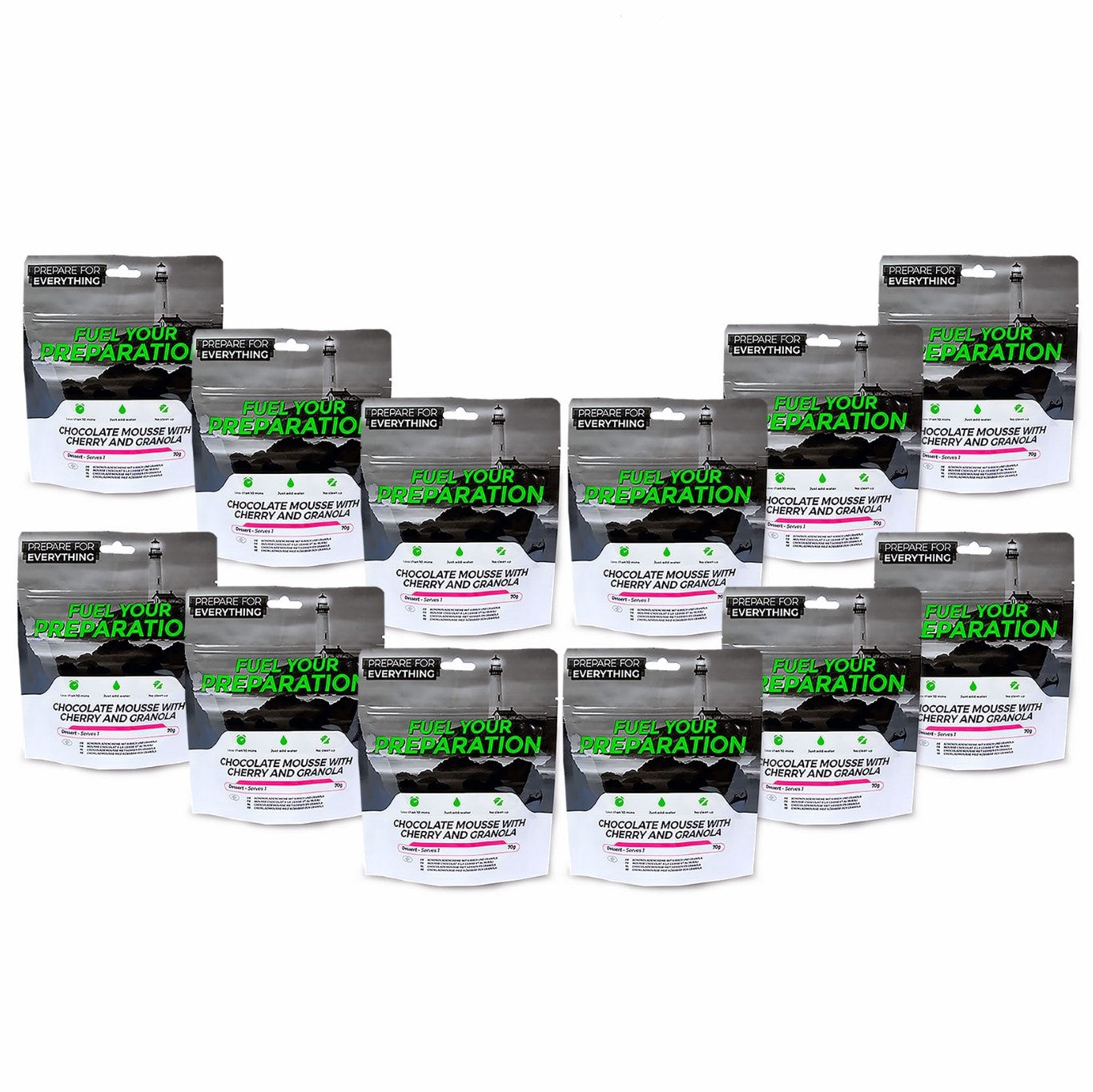 Chocolate Mousse With Granola And Cherry Packet - Box Of 12