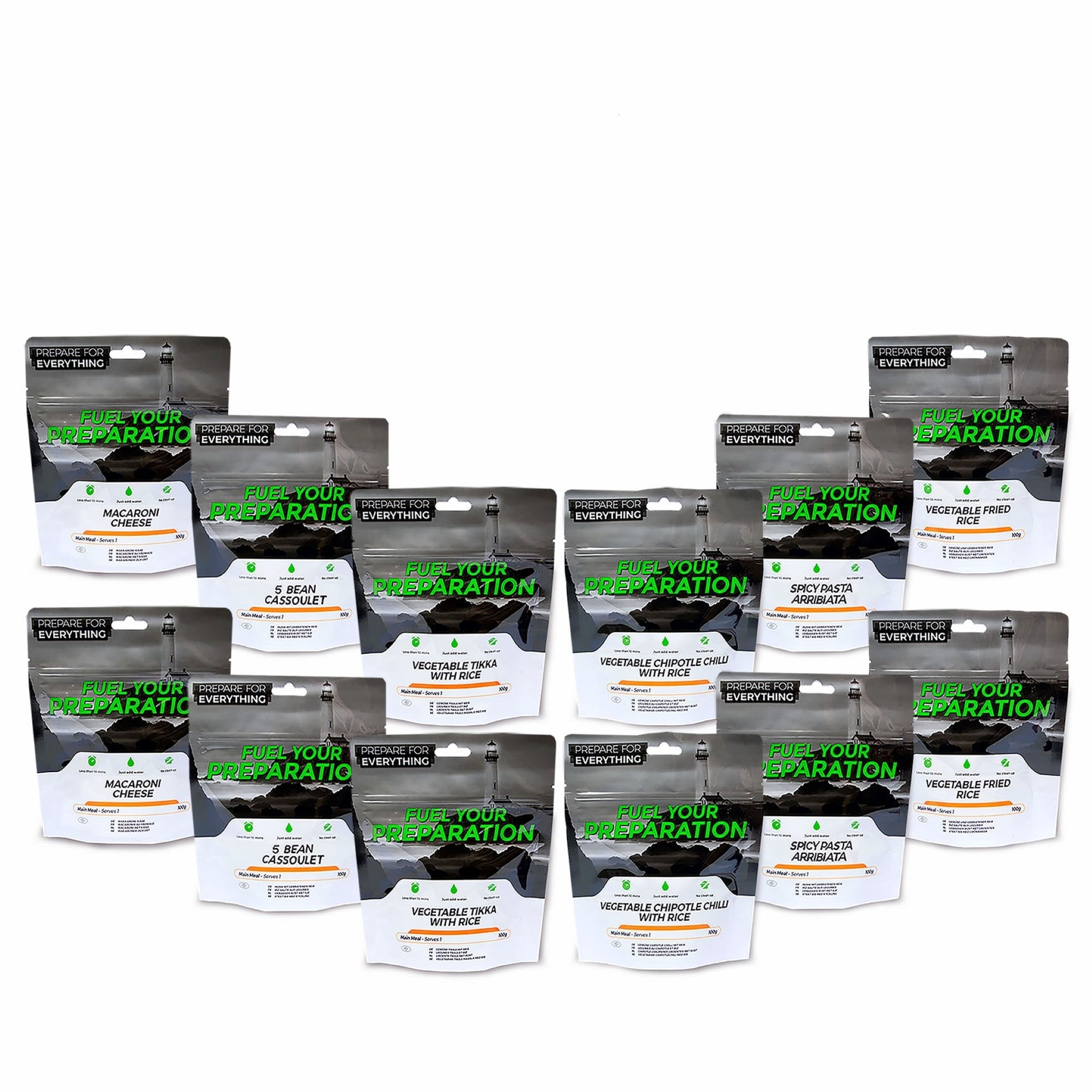 Vegetarian '6 Meal' Sample Emergency Food Pack