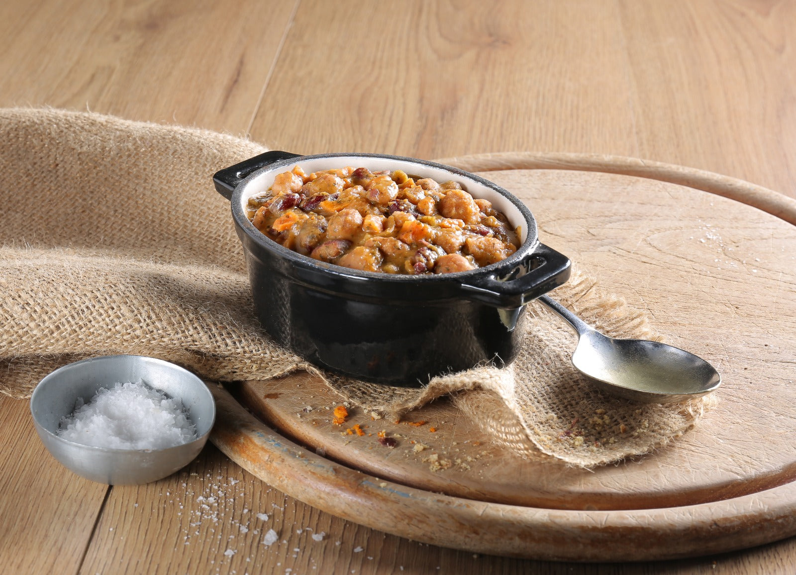 Five Bean Cassoulet served in a bowl.